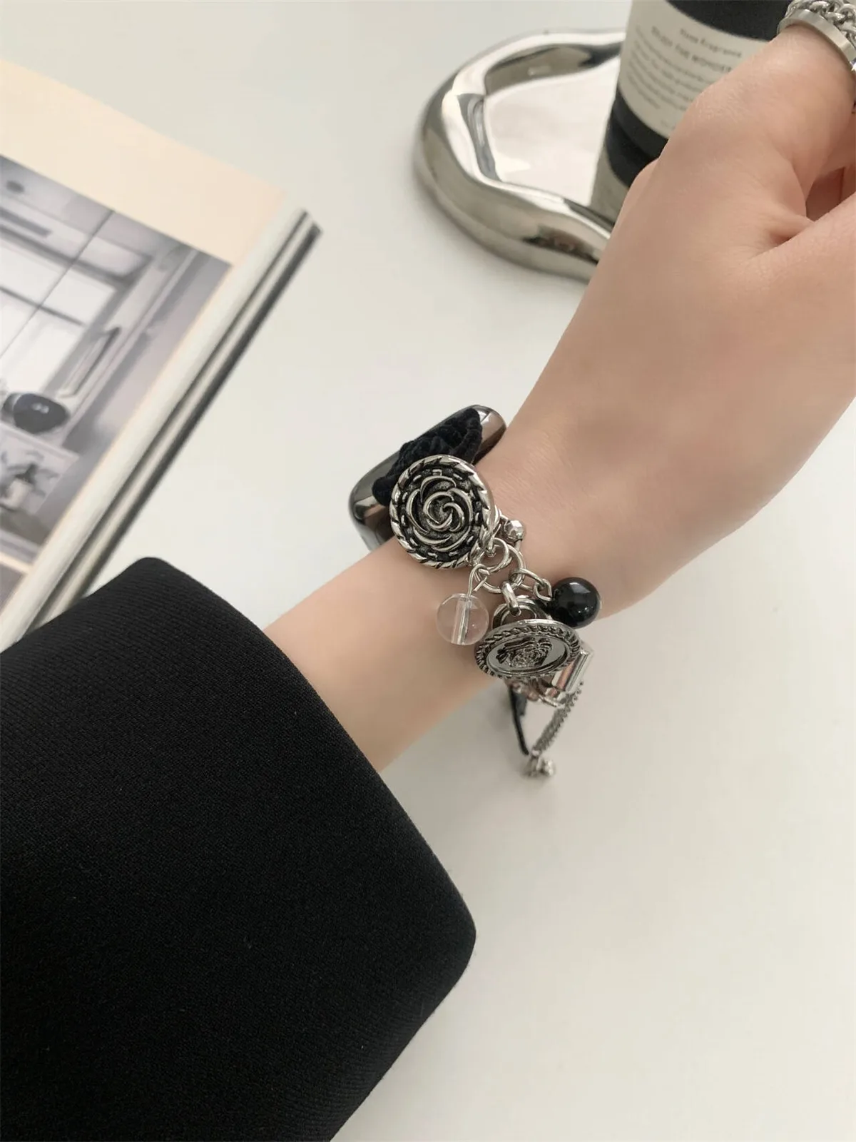 iWatch 42/44/45/46/49mm 38/40/41mm Metal Moda Saat Kayışı Watch Serisi Ultra2 Serisi 10/9/8/7/6/5/4/3/2/1_voghion.com