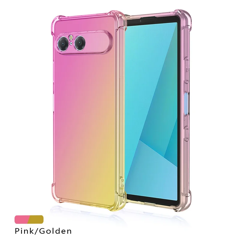 Rainbow Ultra Thin Shockproof Gradient Case - Four-Corner Silicone Soft Cover