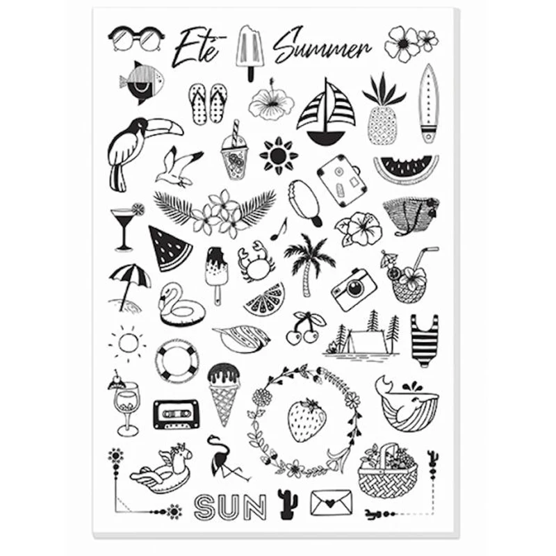 ZFPARTY Transparent Clear Silicone Stamps for DIY Scrapbooking/Card Making/Kids Crafts Fun Decoration Supplies
