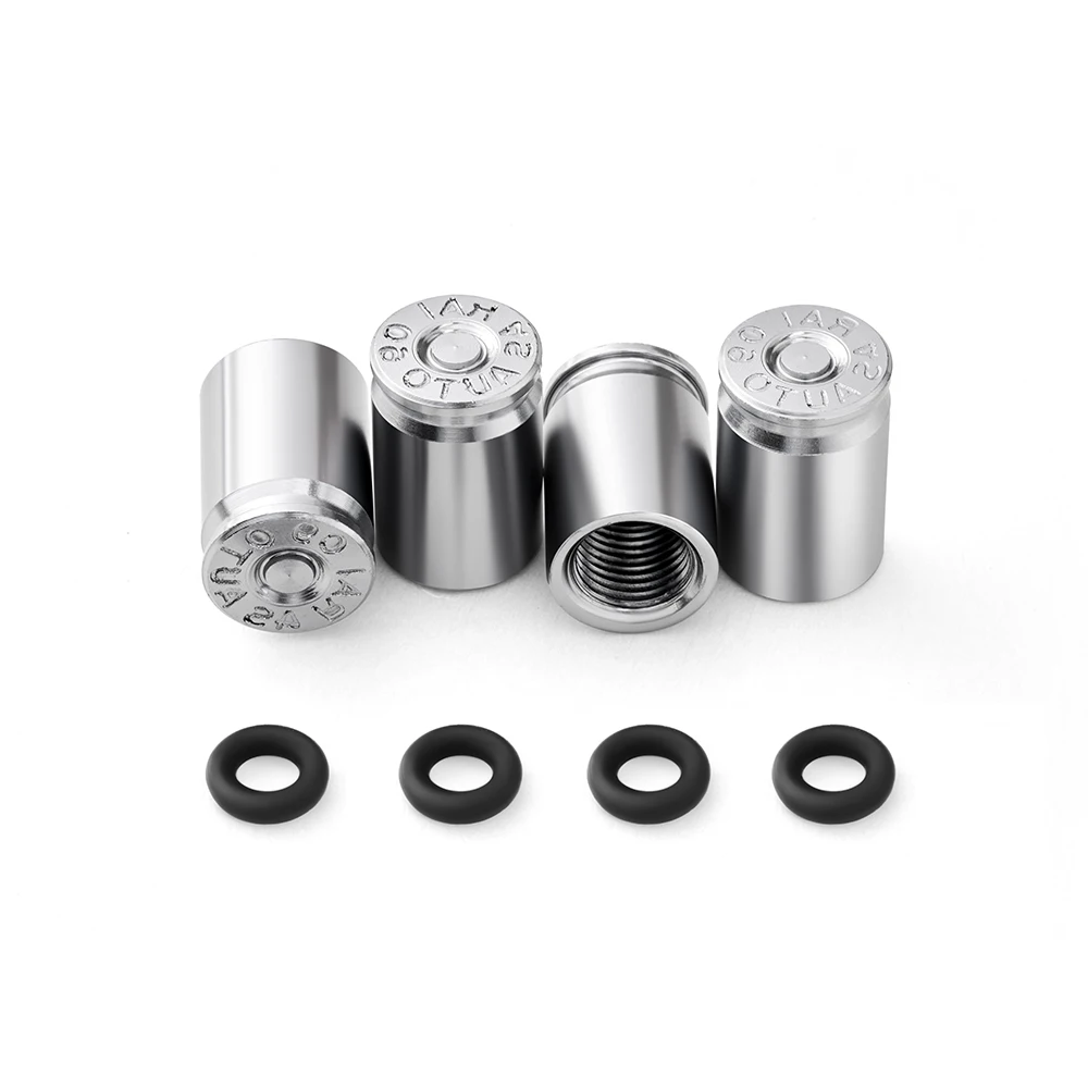 Enhanced Car Wheel Tire Valve Caps - Durable Airdust Waterproof Stem Covers (Set of 4)