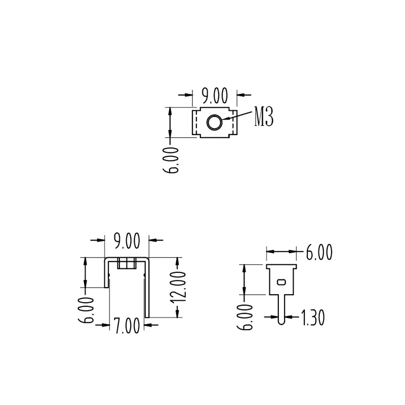 100pcs Screw U Type Hardware Copper Terminal Post Connector Conductive Support for Circuit Board PCB-1030 M3 Welding Terminal