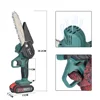 LUSQI Cordless Pruning Shears Or 4/6in Electric Chainsaw Lithium Chain Saw Pruners Cutting Pruning Branch Set Garden Tools 6
