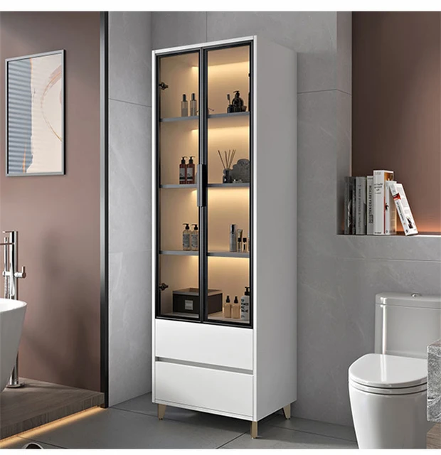 Bathroom Storage Cabinets Doors Shelves  Bathroom Wall Mounted Storage  Cabinets - Bathroom Shelves - Aliexpress