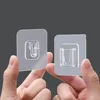 Self Adhesive Buckle Wall Hooks Hanger Transparent Hooks Suction Wall Storage Holder for Kitchen Bathroom 4
