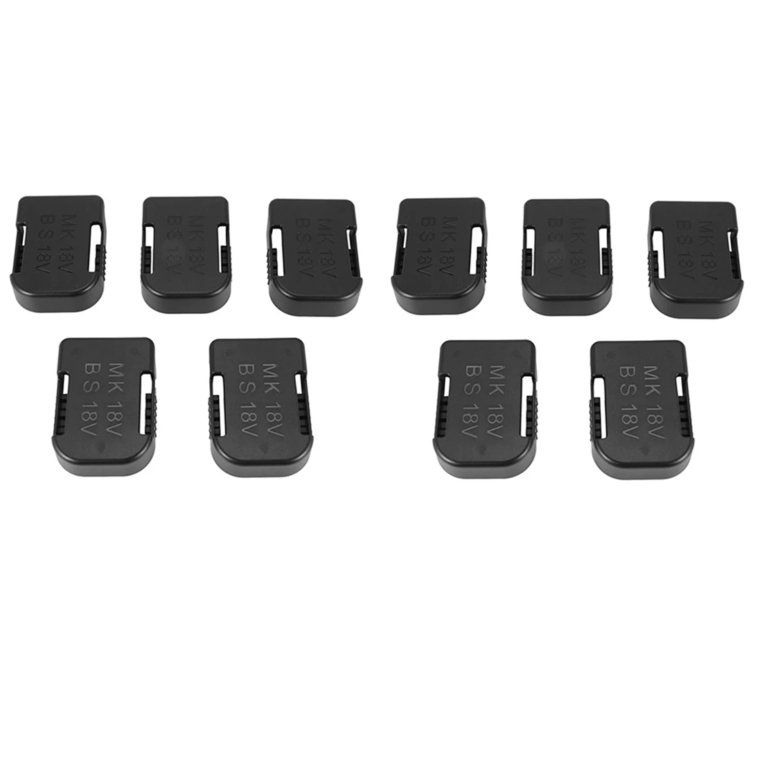 

10 Pcs New for Makita 18V Fixing Devices Battery Storage Rack Holder Case(Black)