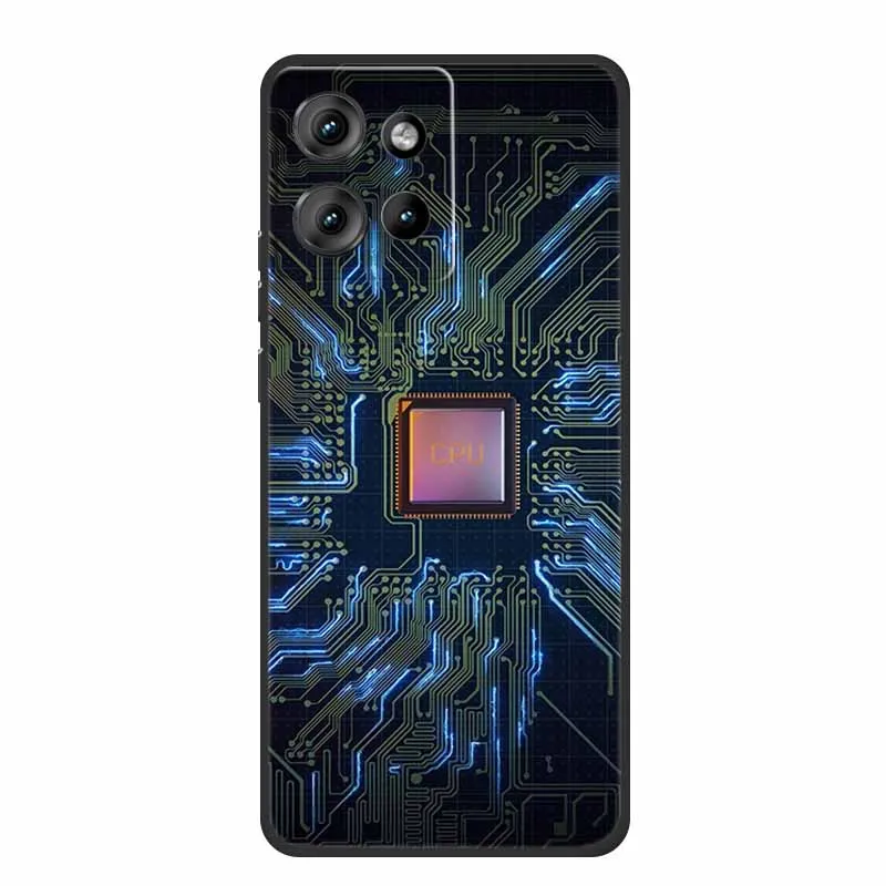 Sleek Black Shockproof TPU Silicone Phone Case - Soft Protective Back Cover 6.7 Coque