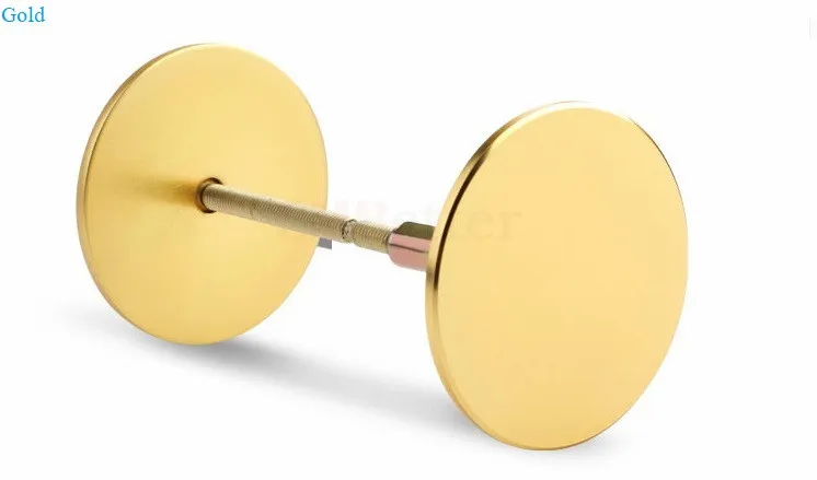 Stainless Steel Door Hole Cover Plate Filler Bell Entry Door Security Covering Unused Hardware Holes Gold Silver Red Bronze stainless steel escutcheon
