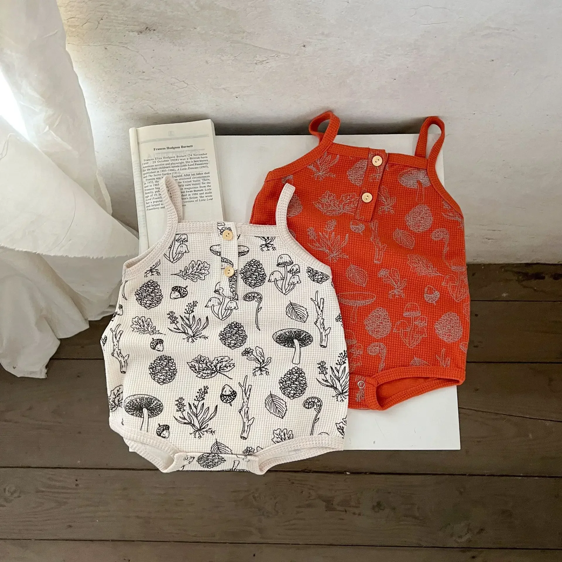 Summer New In Newborn Baby Girls Boys Sling Print Cotton