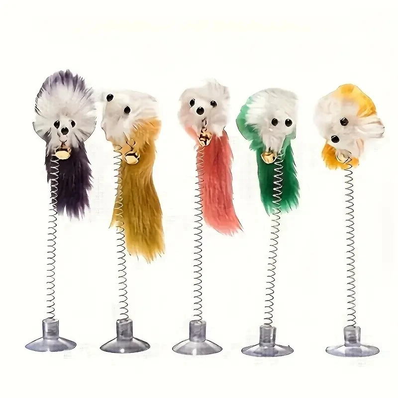 Cat Toys 1 Pack Suction Cup Spring Bells