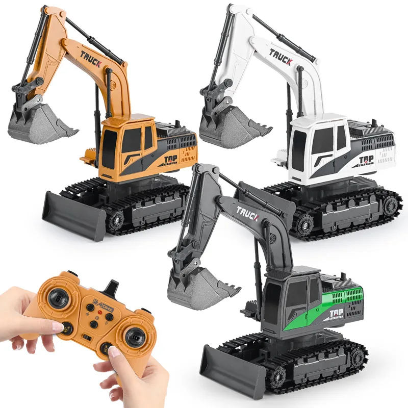 1/20 RC Excavator Car 2.4G Model Remote Control Engineering Vehicle Crawler Truck Children Toys for Boys Kids Christmas Gifts