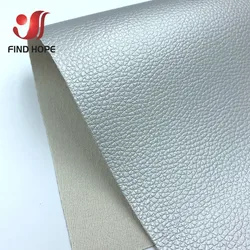 Litchi Textured Faux Leather Fabric for Crafting & DIY Projects - 20x30cm Sheets (21 Silver)