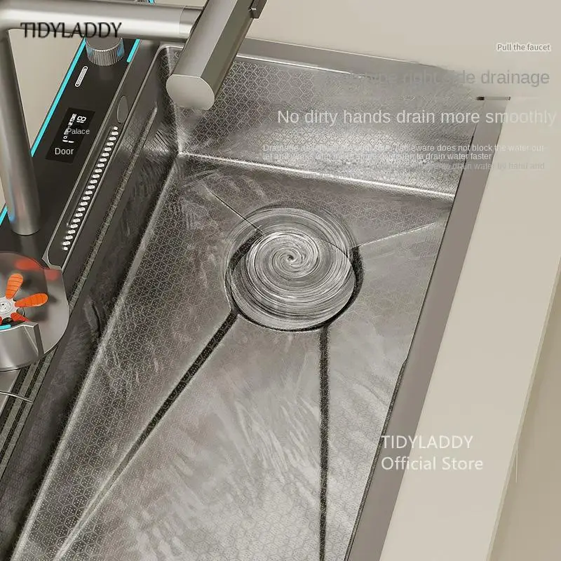 New Pull Out Waterfall Kitchen Sink Water Tap Kitchen Sink Multifunction Waterfall Kitchen Faucets Novel Kitchen Accessorie 4