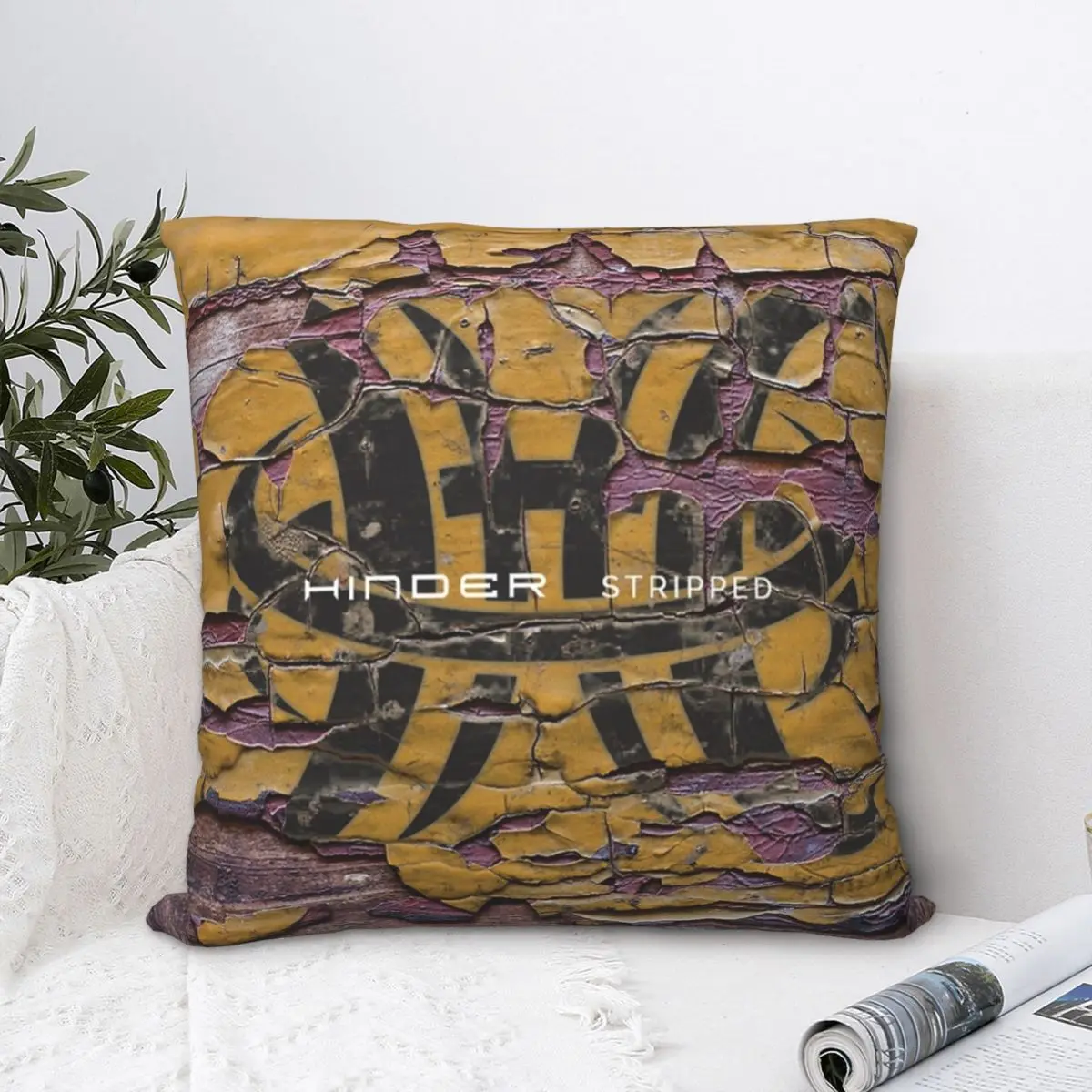 

Hinder Stripped Square Pillowcase Polyester Pillow Cover Velvet Cushion Decor Comfort Throw Pillow For Home Bedroom