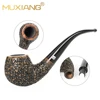 brair  wood tobacco pipe Classic curved handle pipe Hand-carved design Rainbow series pipe 9mm pipe channel Solid wood pipe gift 6
