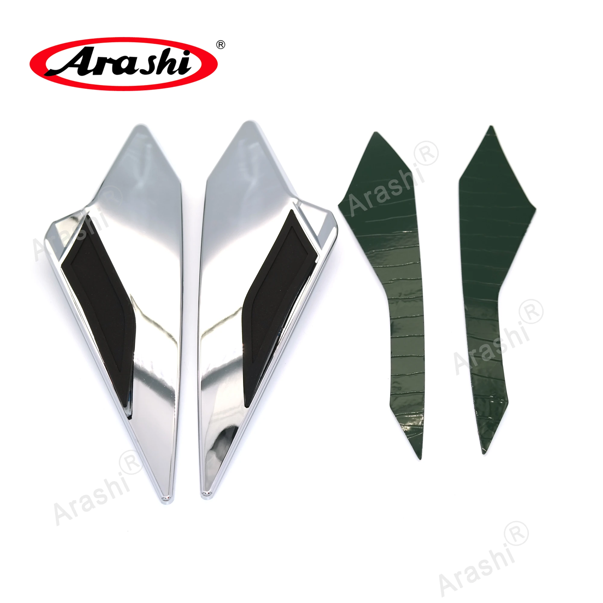 

ARASHI Хром ABS боковой обтекатель эмблема наклейка рамка наклейка отделка для HONDA Goldwing GL1800 2001-2005 / 2012-2017 Золотое крыло