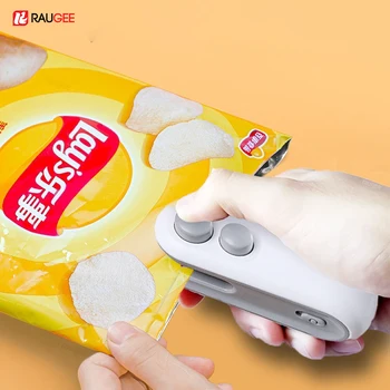 Mini Plastic Bag Sealer Rechargeable 2 in 1 Bag Heat Sealer With Cutter Portable Thermal Sealer Plastic Bags Sealant Machine 1