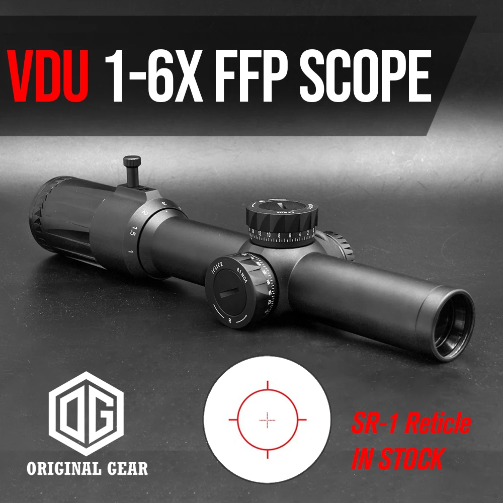 

Evolution Gear VU DU 1-6X24mm FFP LPVO Scope SR1 Red Cross Reticle Illuminated With Full Original Markings PRE Order For Now