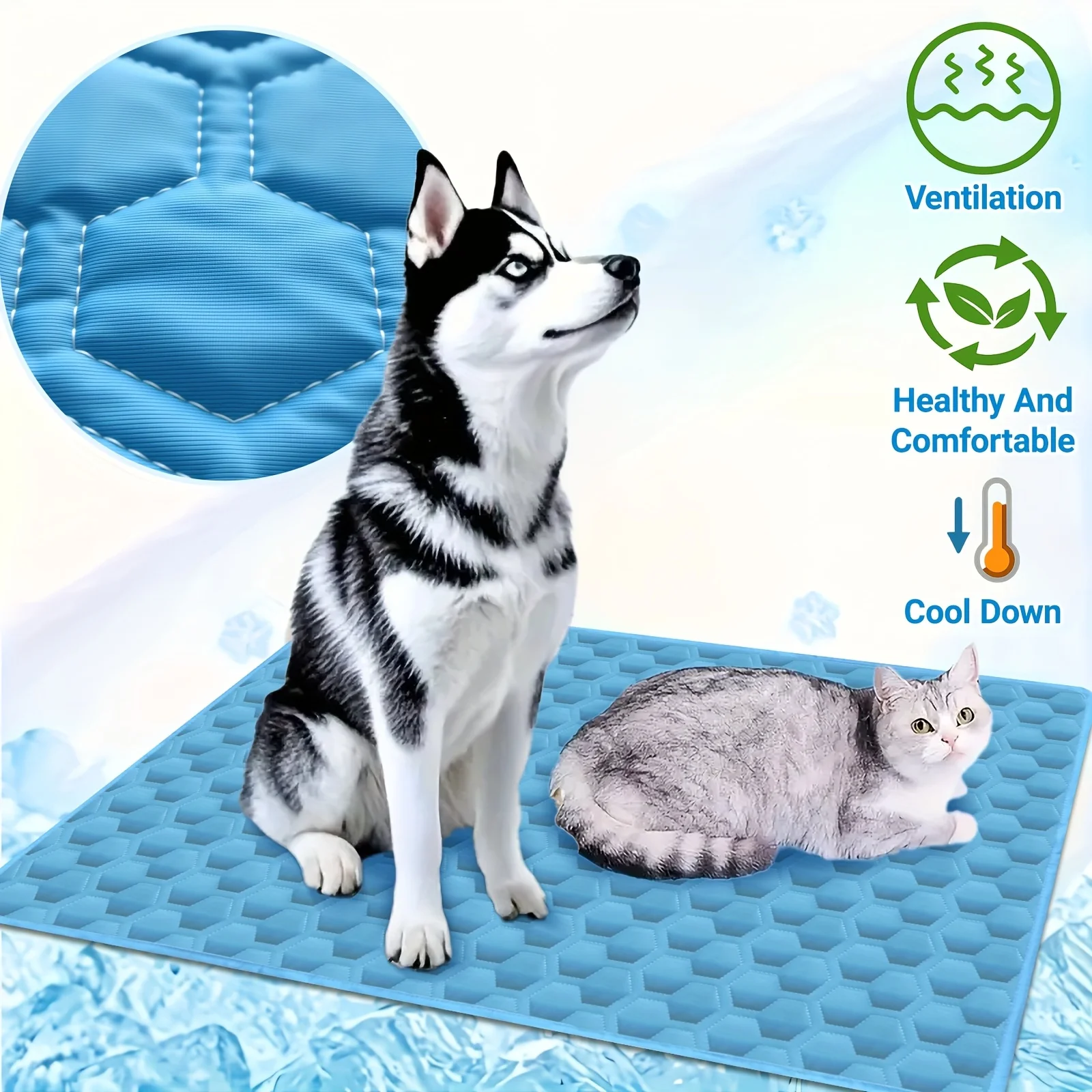 Summer Dog Cooling Mat For Pets Cold Bed For Large And Small Dogs_voghion.com