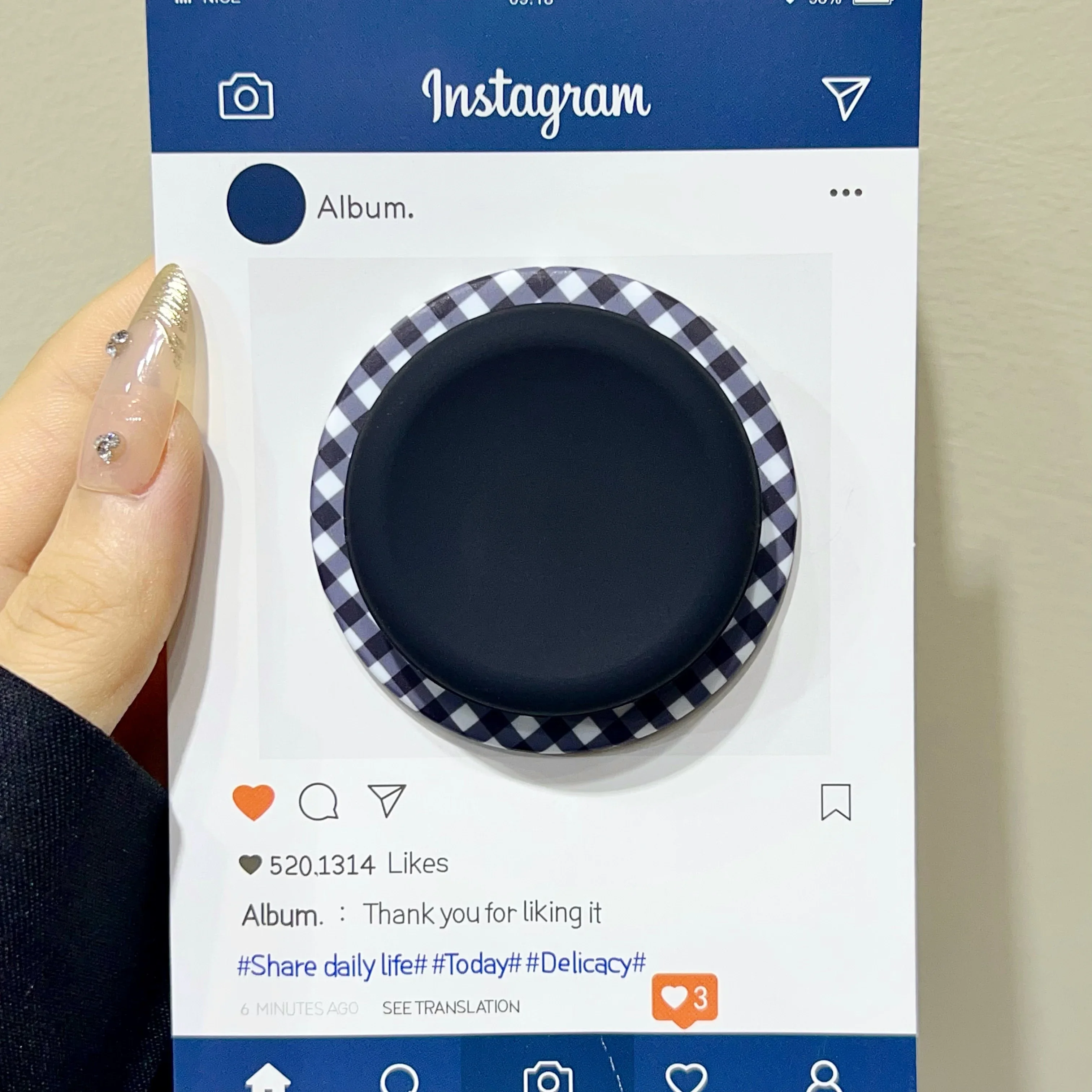 Korean Cute Magnetic Phone Grip with Liquid Silicone Stand