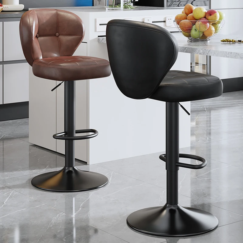 Square Home Cashier Bar Stool Counter Stool Gold Leg Bar Ultralight Contemporary chaise de restaurant Counter Set
