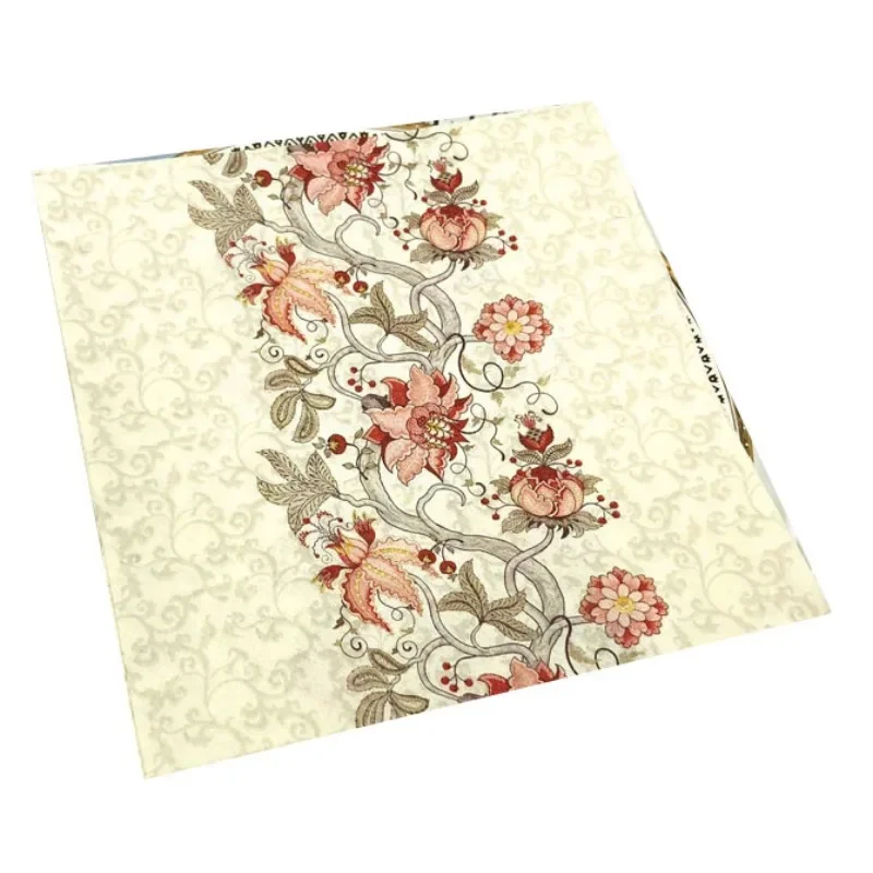Colorful Printed Napkins Restaurant Cafe Square Virgin Paper Towels Folding Facial Tissue Mouth Cloth 20pcs/pac 33c