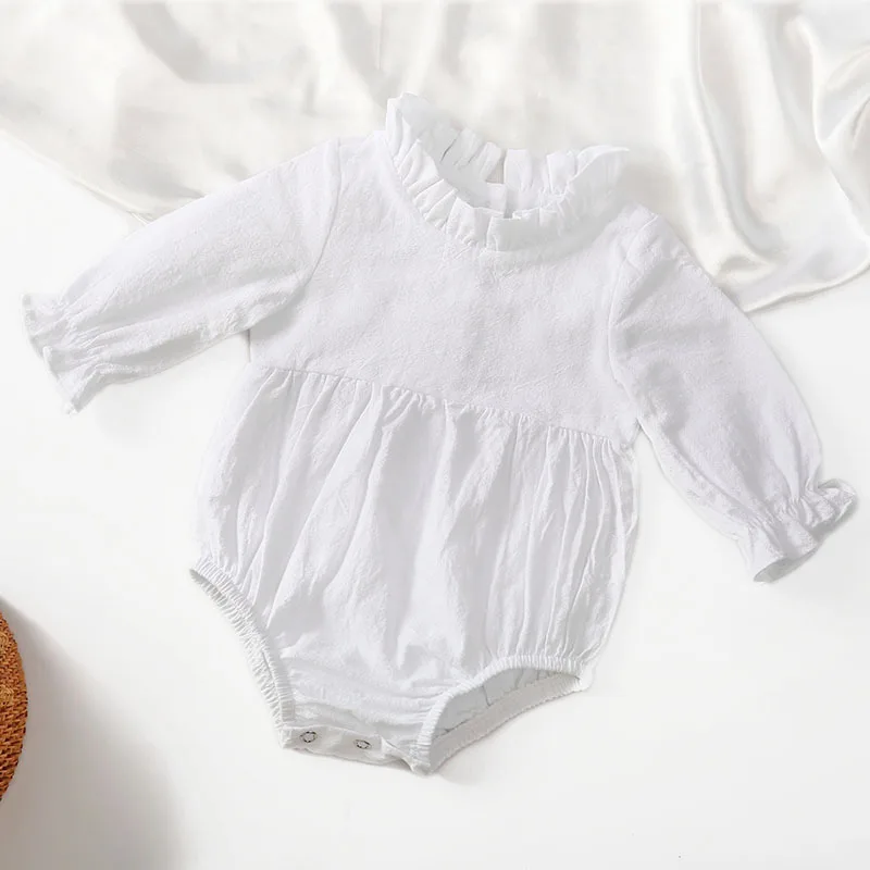 coloured baby bodysuits Fashion Baby Girls Romper Cotton Long Sleeve Ruffles Baby Rompers Infant Playsuit Jumpsuits Cute Newborn Clothes Baby Bodysuits medium Baby Rompers