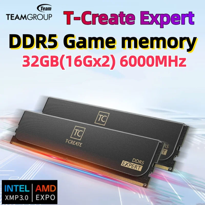 TEAMGROUP ddr5 T-CREATE EXPERT DDR5 RAM Hynix 32G (16GX2) 6000MHz