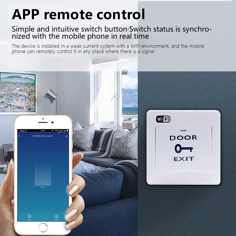 Corui WIFI Smart Door Access Control System Switch Tuya Smart Life App telecomando Wireless pulsante di supporto interruttore manuale