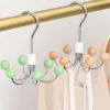 1pcs Six-claw Hook Creative 360 Degree Rotating Steel Hook for Bag Underwear Ties Closet Organizer for Dormitory Home 2