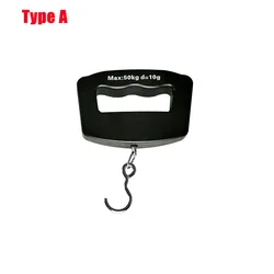 Portable 50kg Digital Hanging Scale with LCD Display (Black)