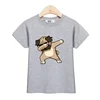 3-13T Children Dabbing Dog T-shirt Boys Girls Summer Clothes Baby Short Sleeved Tops 2