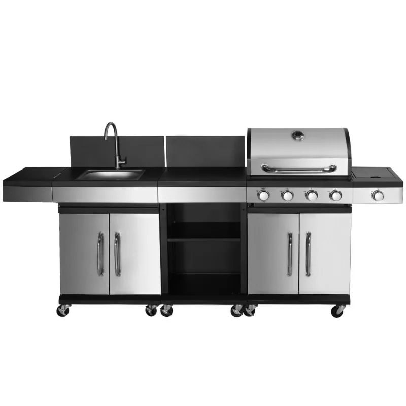 Stainless Steel BBQ Grill Combination Modular Outdoor Kitchen with Sink ...
