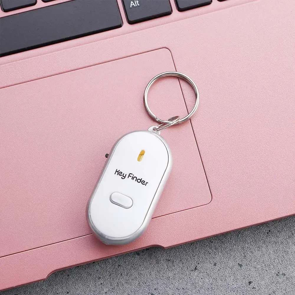 Beeping Pet Tracker Whistle Sensors Keyring Keychain Keyfinder Sound Control Alarm LED Whistle Key Finder Locator Tracker