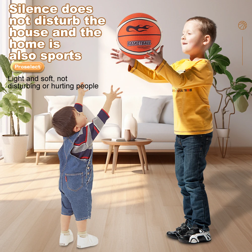 18/21/24cm Silent Basketball Quiet Ball Size 3/5/7 Easy Grip Silent Ball Dribbling Training Basketball for Kids Birthday Gifts