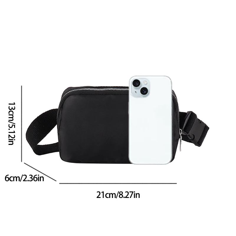 Fashion Leisure Oxford Waterproof  Women Waist Bag Solid Color Sport Pack Multifunction Waist Bag For Hiking Cycling Running 2
