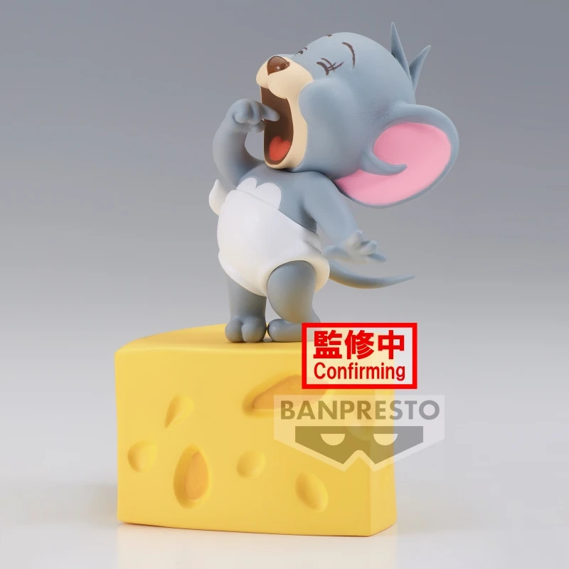 

Bandai Original 9Cm Tuffy I LOVE Cheese Action Figure Tom and Jerry Anime Figure Toys For Kids Gift Collectible Model Ornaments