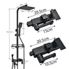 Black Shower Set Faucet 4 Ways Showers Faucet Systems Adjustable Mixers Tap For Bathe Free Rack Rainfall Modern Bathroom Faucets 2