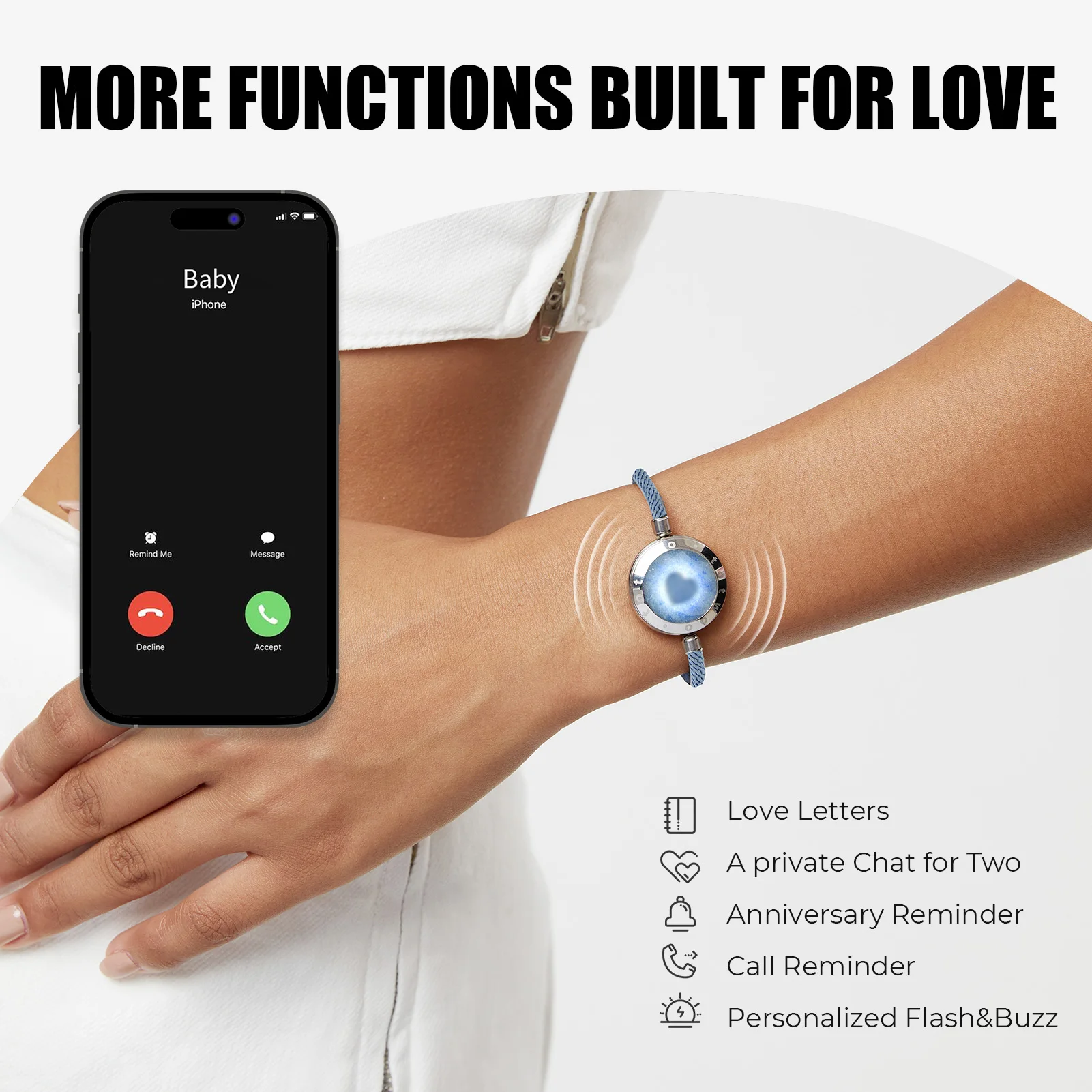 Partnerarmband mit Vibration Love vermissen Armband für Paare Partnerarmband mit Vibration Love vermissen Armband für Paare