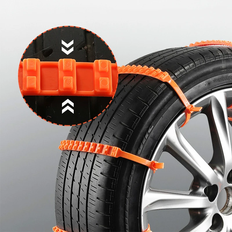 20Pcs Car Anti-Skid Snow Chains Car Winter Tire Wheels Chains Double Grooves Emergency Anti-Skid Auto Wheels Accessories