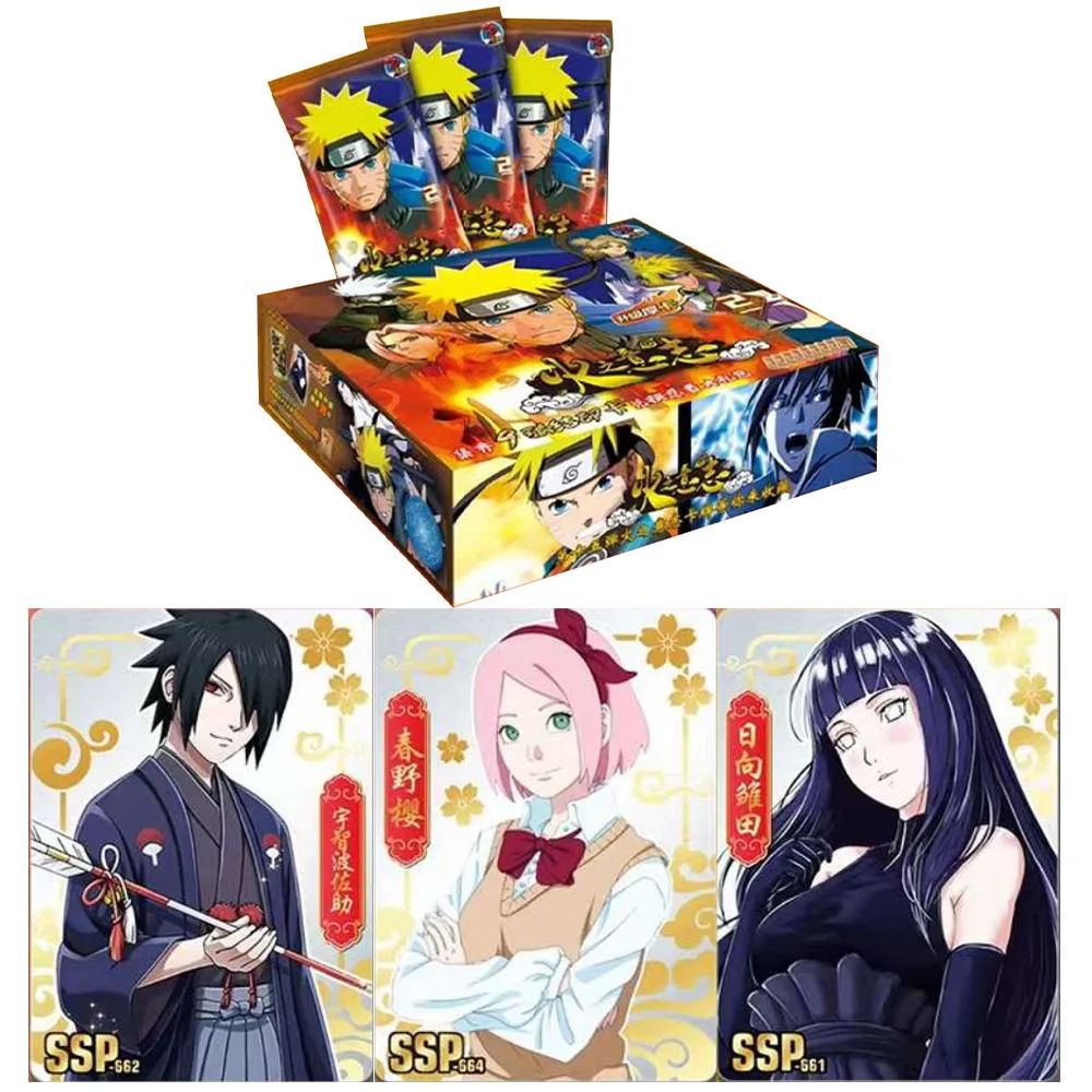 

New Naruto Card Dazzling Collector's Edition Rare Flash SSP Card Brick Flash Naruto Sasuke Collector's Card Toys Gifts
