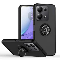 Rotatable Bracket Case with Ring Car Holder Cover for POCO X4 NFC (Black)