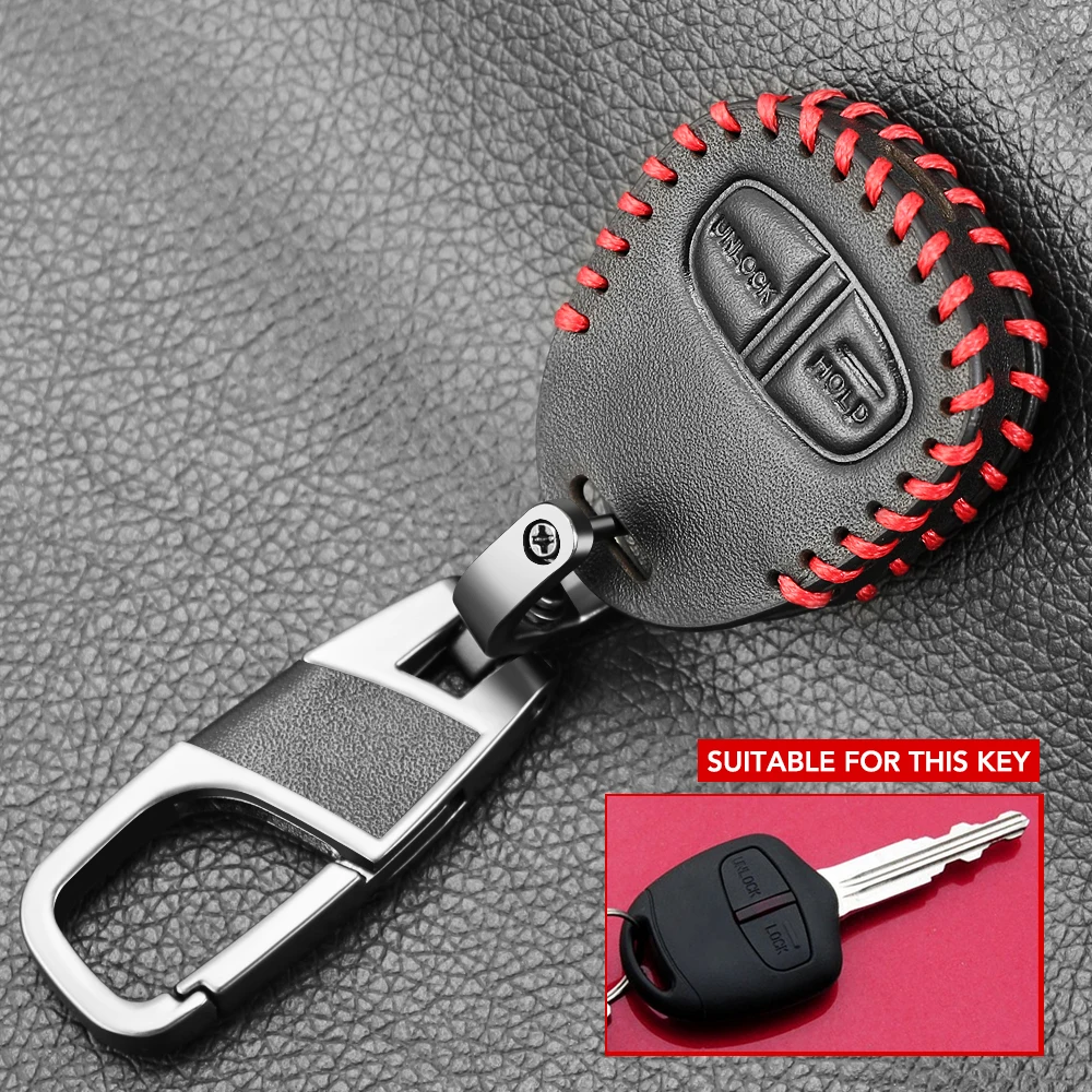 Key case leather car key case cover set for MITSUBISHI OUTLANDER Lancer EX ASX colt Grandis Pajero sport