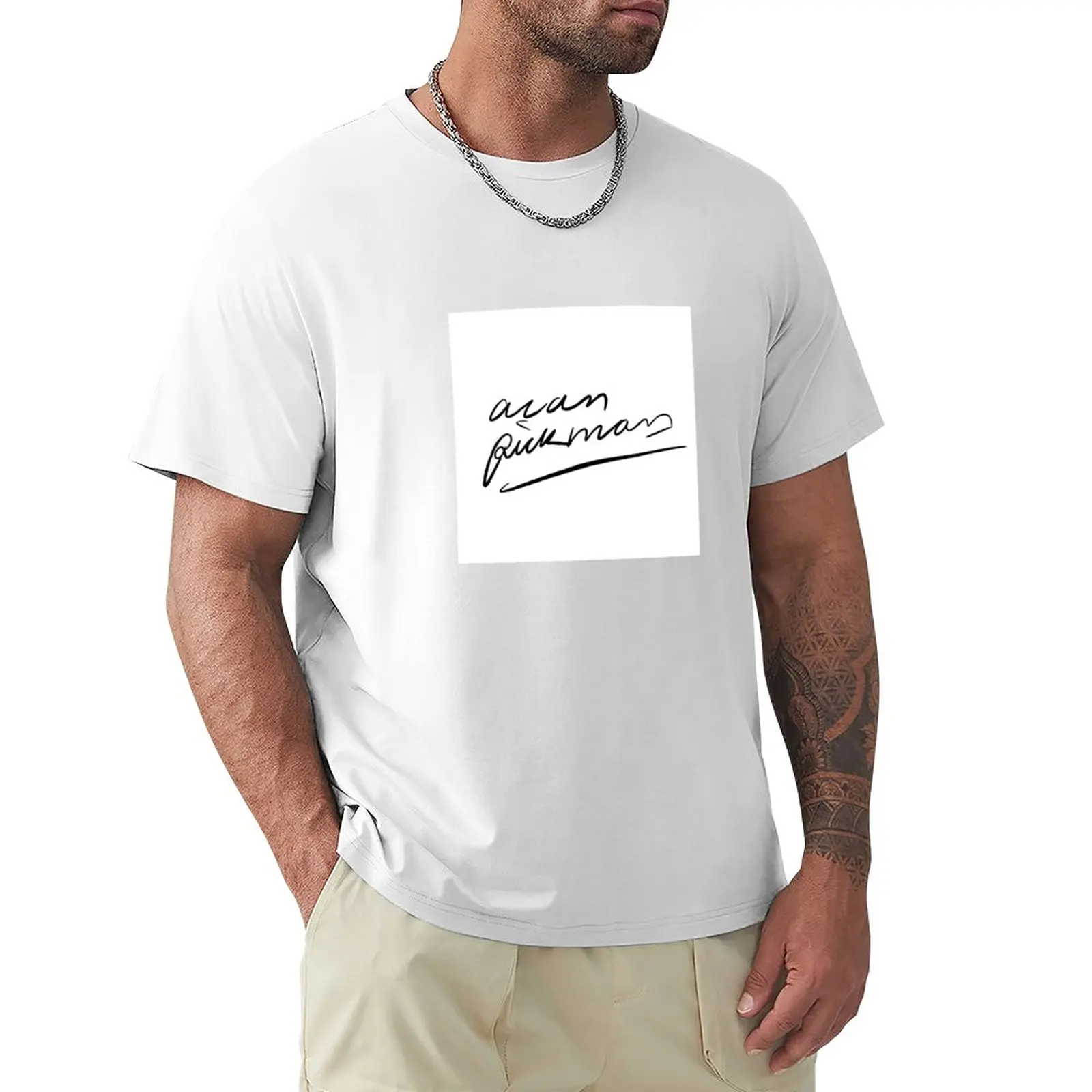 

Alan Rickman Signature T-Shirt blondie t shirt Short t-shirt tshirts for men