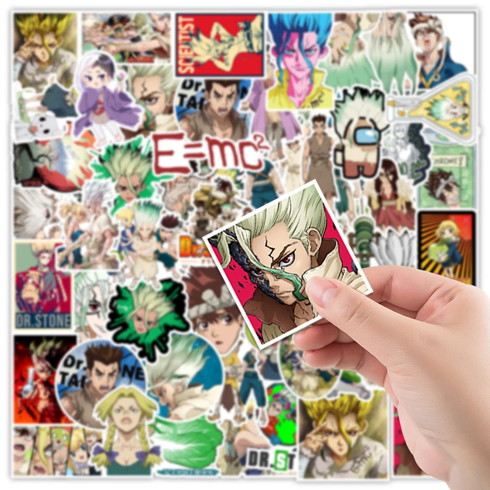Ishigami Senkuu Dr Stone Stickers Cute Kohaku Cartoon Sticker Luggage Laptop Skateboard Phone Shishio Tsukasa Decal 10/30/50pcs cartoon stickers decorative stickers anime stickers