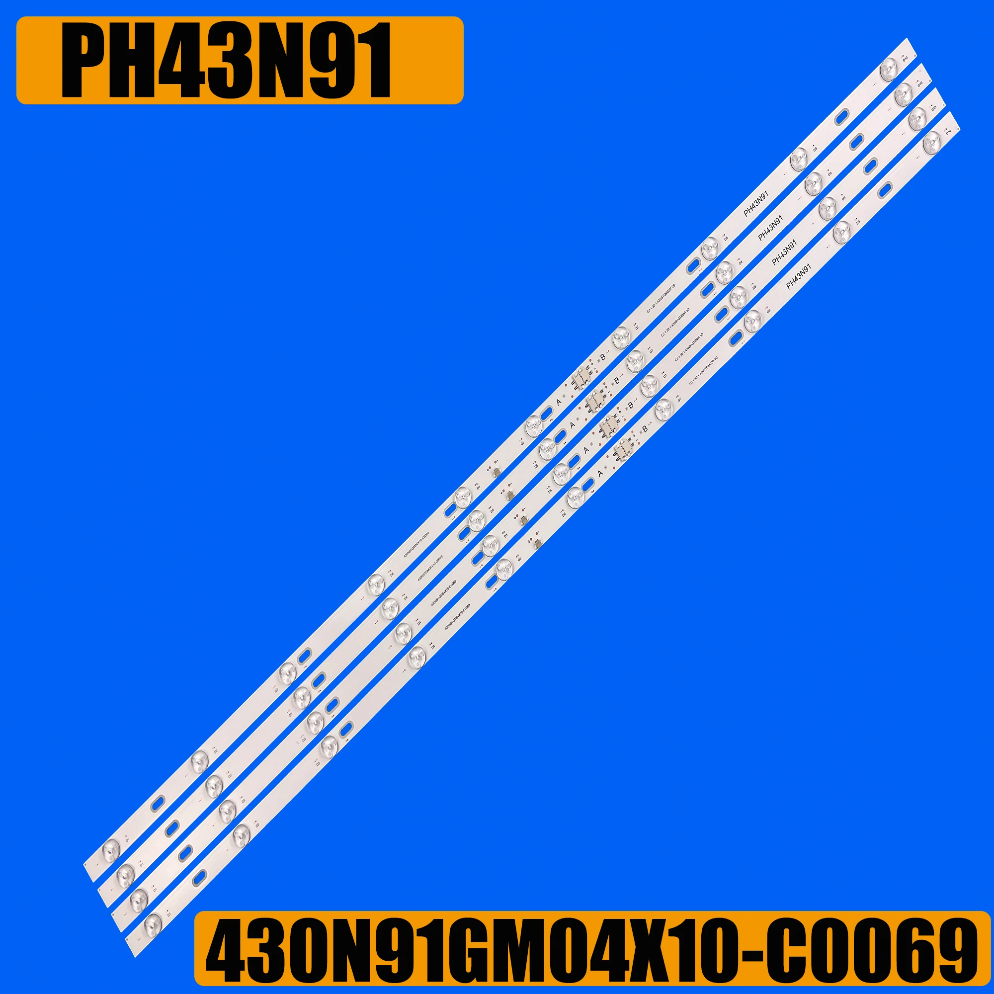 

1/5/10 Kits LED For Philco PH43N91 PH43N91DSGWA PH43N91DSGW 430N91GM04X10-C0069 1.30.1.43N91GM02R V0