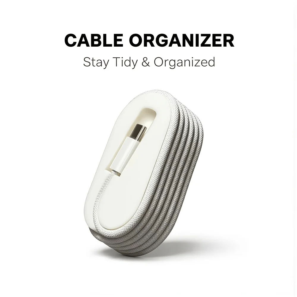 Portable Braided Cable Winder and Desktop Organizer