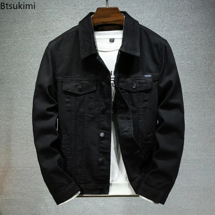 2024 New Men's Cargo Denim Jacket Trend Streetwear Couple Cotton Casual Outerwear High Quality Versatile Cowboy Coats Oversized