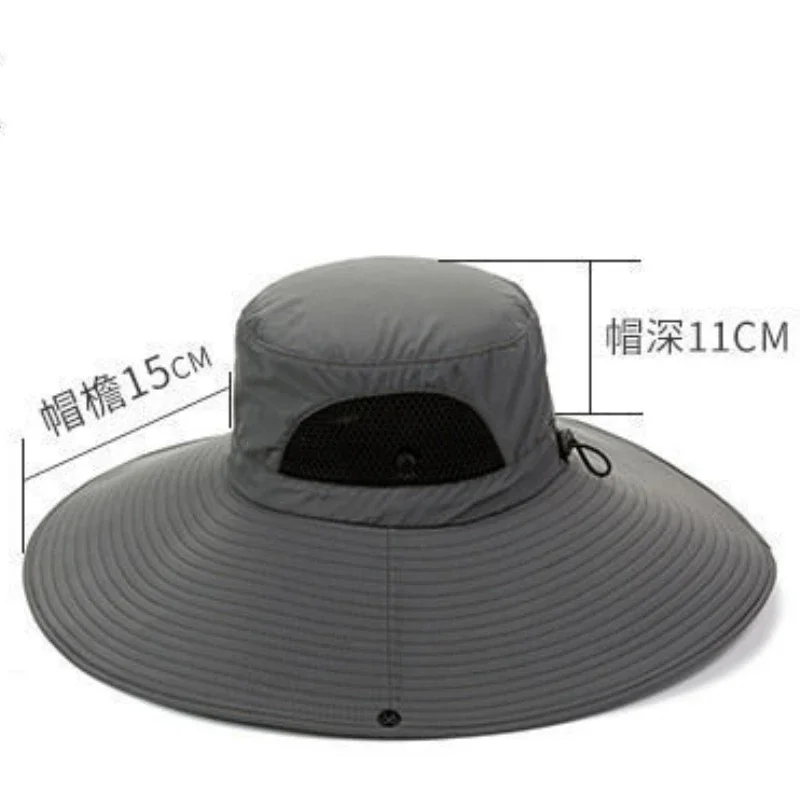 1pc Foldable outdoor large brim UV resistant hat for men, summer sun protection hat, versatile fisherman hat for men