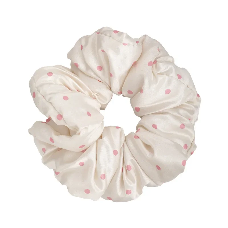 Neue Haargummis mit süßen Polka-Dots und Blumenmuster, einfarbig, weich gefüllt, elegante und vielseitige Haarbänder für Damen._voghion.com