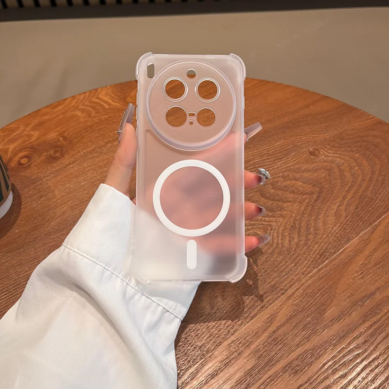 Magnetic Shockproof Airbag Full Protection TPU Soft Phone Case Cover